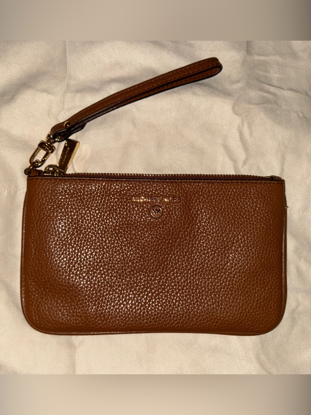 Micheal Kors Leather Wristlet Wallet - Brown